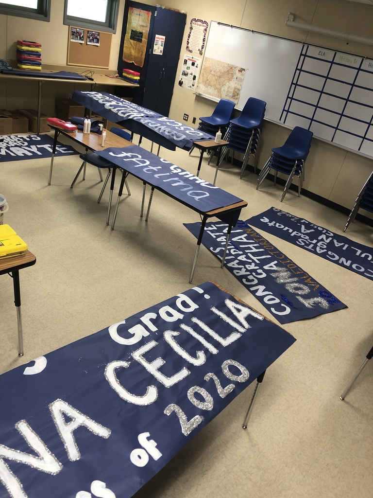 As staff we want to congratulate our future graduate class of 2020 with a banner you can do it!!!!🥇🤟🏽💪🏼🎉🎉